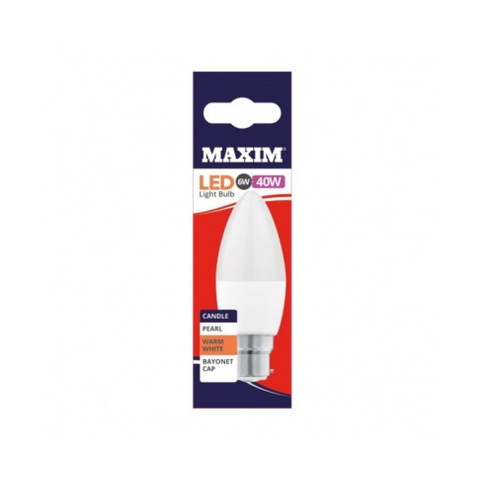 Maxim-LED-Candle-6w-40w-BC-Warm-White Maxim-LED-Candle-6w-40w-BC-Warm-White